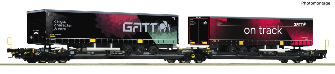Roco 6600170 - H0 - Doppeltaschen-Gelenkwagen T3000e Gatt, TX Logistik, Ep. VI